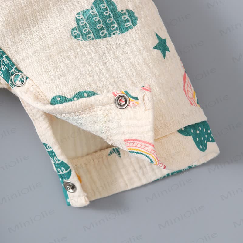 Baby Muslin Cactus/Rainbow Print Romper - image 17