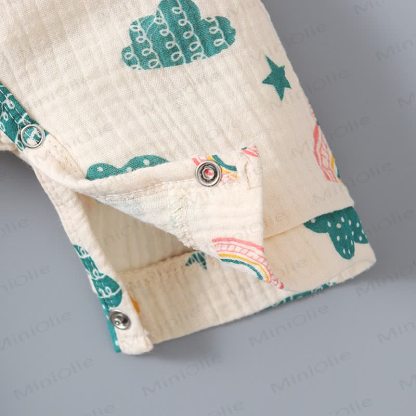 Baby Muslin Cactus/Rainbow Print Romper - image 17