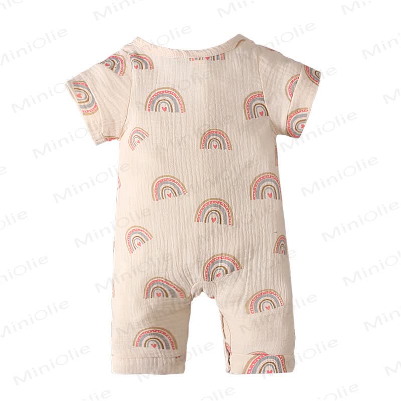 Baby Muslin Cactus/Rainbow Print Romper - image 19