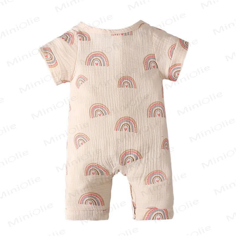 Baby Muslin Cactus/Rainbow Print Romper - image 19