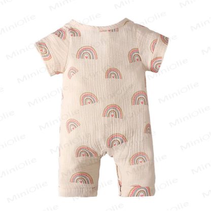 Baby Muslin Cactus/Rainbow Print Romper - image 19