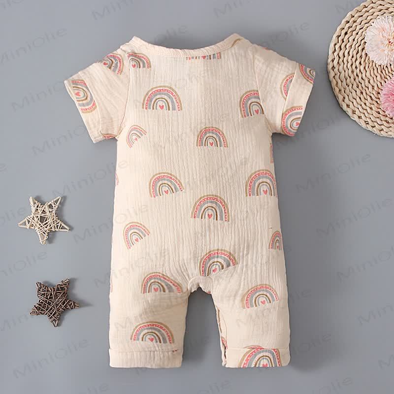 Baby Muslin Cactus/Rainbow Print Romper - image 21