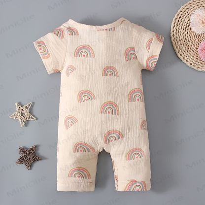 Baby Muslin Cactus/Rainbow Print Romper - image 21