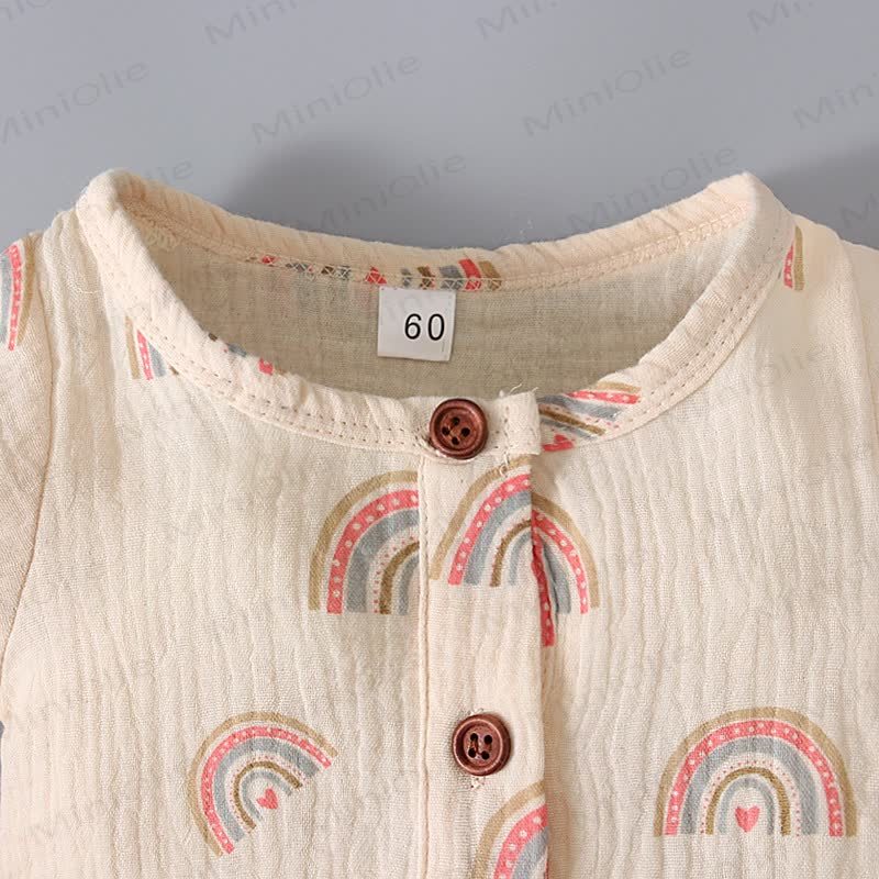 Baby Muslin Cactus/Rainbow Print Romper - image 22
