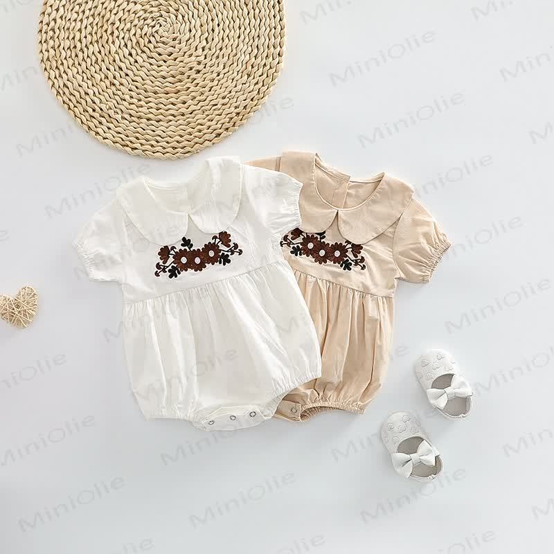 Baby Peter Pan Collar Embroidered Bodysuit - image 3