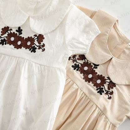 Baby Peter Pan Collar Embroidered Bodysuit - image 10