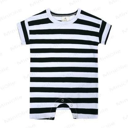 Baby Summer Striped Romper - White&Black - 18-24M - image 5