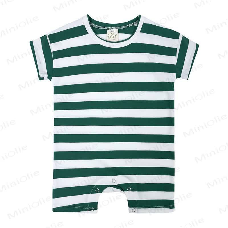 Baby Summer Striped Romper - White&Green - 18-24M - image 4
