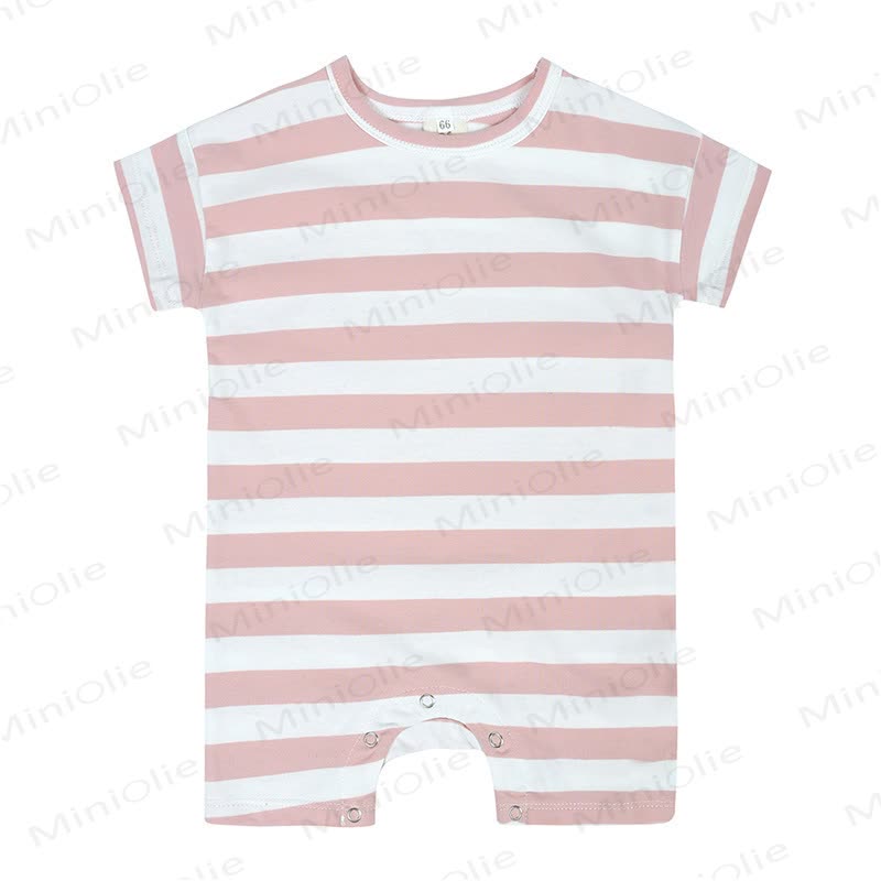 Baby Summer Striped Romper - White&Pink - 18-24M - image 6