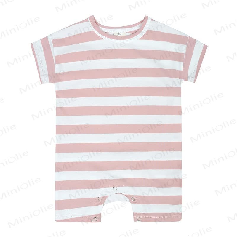 Baby Summer Striped Romper - White&Pink - 18-24M - image 6
