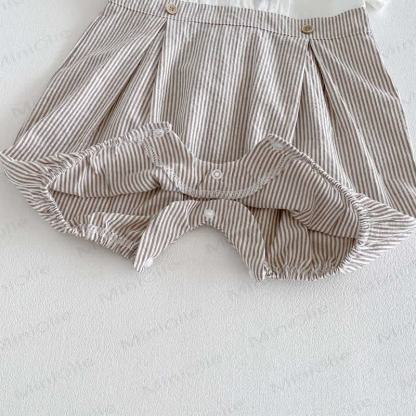Baby Bow Tie Striped Romper - image 5