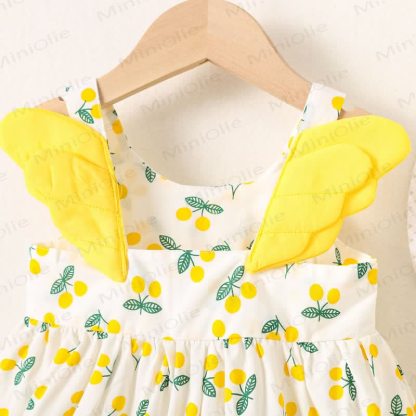 Baby Girl Cotton Sleeveless Dress with Hat - image 7