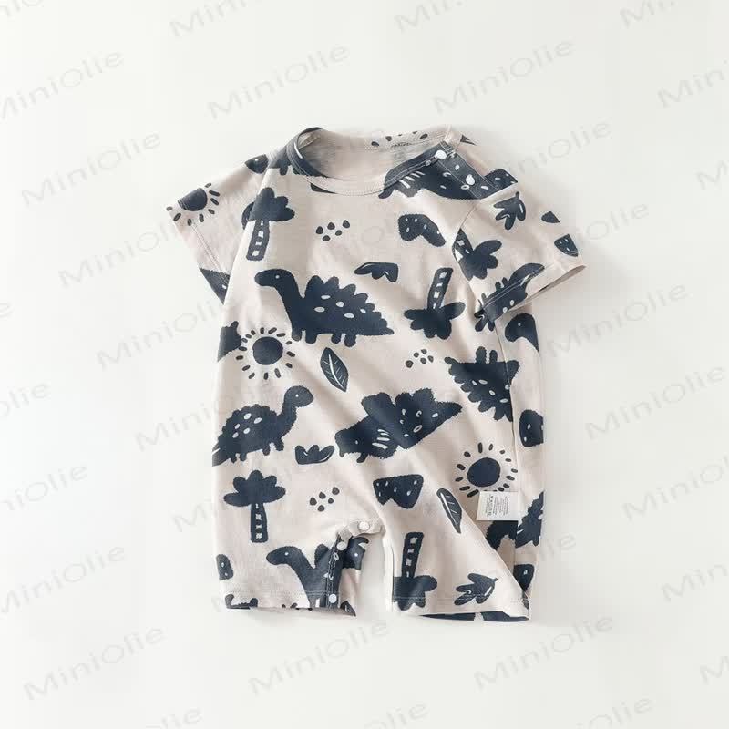 Baby Animal/Fruit Summer Romper - White Dinosaur - 18-24M - image 3