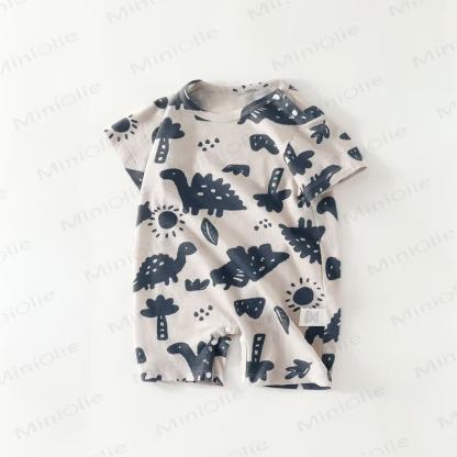 Baby Animal/Fruit Summer Romper - White Dinosaur - 18-24M - image 3