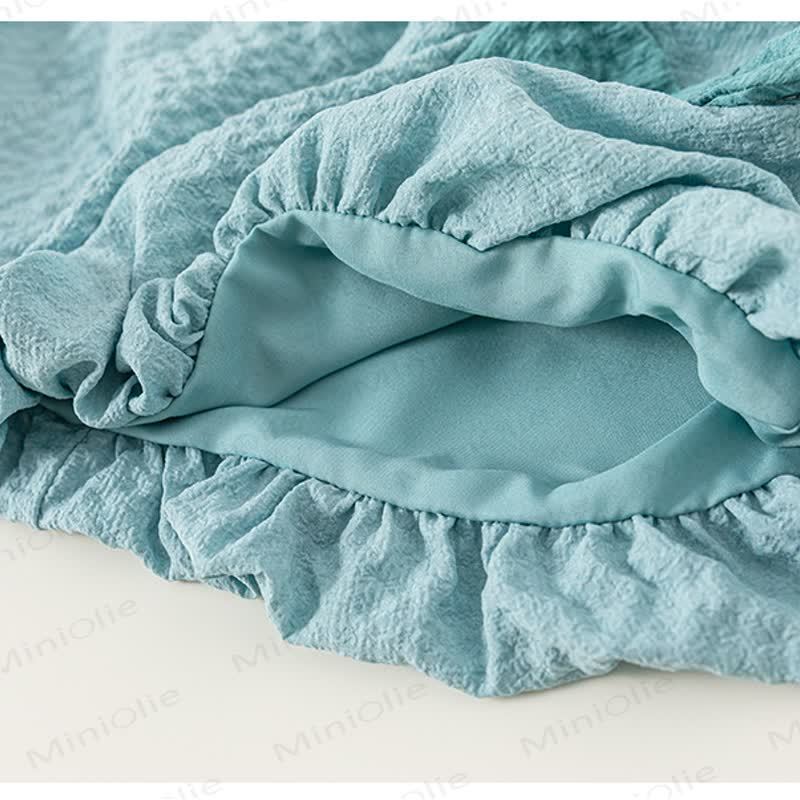 Toddler Girl Light Blue Sleeveless Top and Shorts Set - image 3