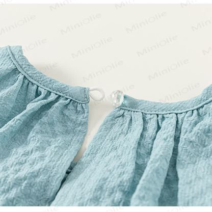 Toddler Girl Light Blue Sleeveless Top and Shorts Set - image 6