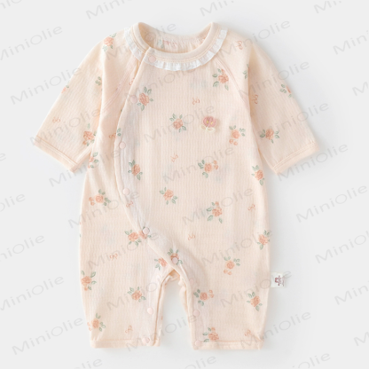 Baby Girl Rose Print Romper - Pink - 12-18M - image 1
