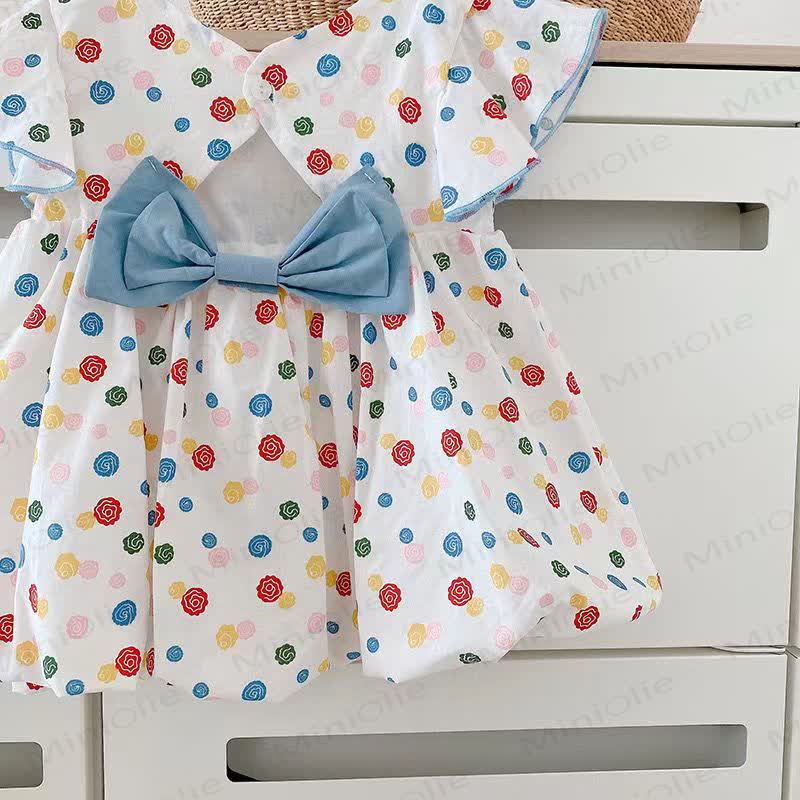 Baby Toddler Girl White Polka Dot Cotton Dress - image 3
