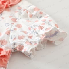 Baby Hibiscus Print Ruffle Romper - image 3