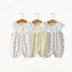 Baby Floral Ruffle Sleeveless Romper - image 1