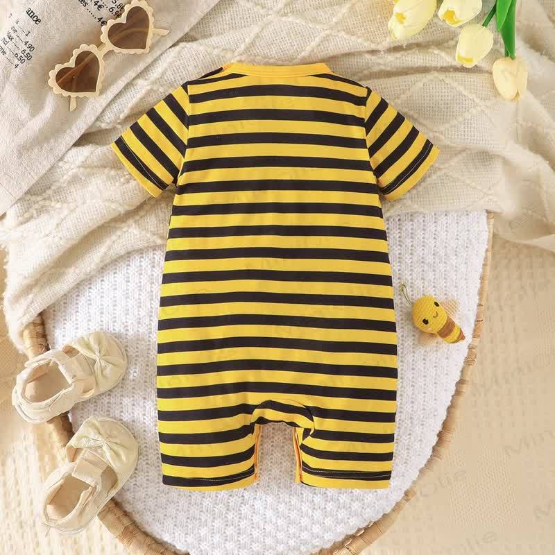 Baby Bee Striped Romper - image 2