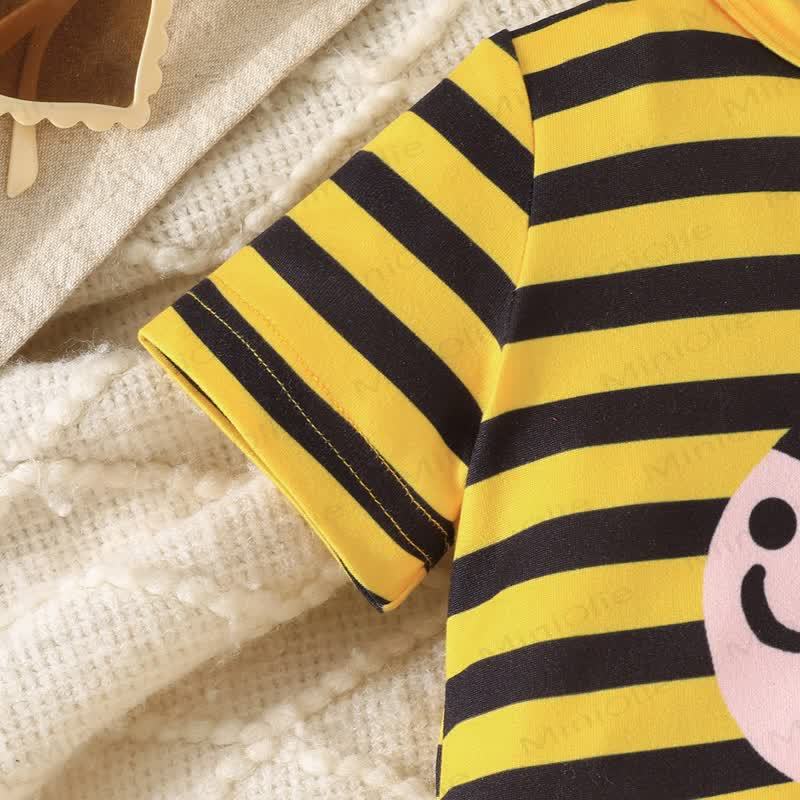 Baby Bee Striped Romper - image 5