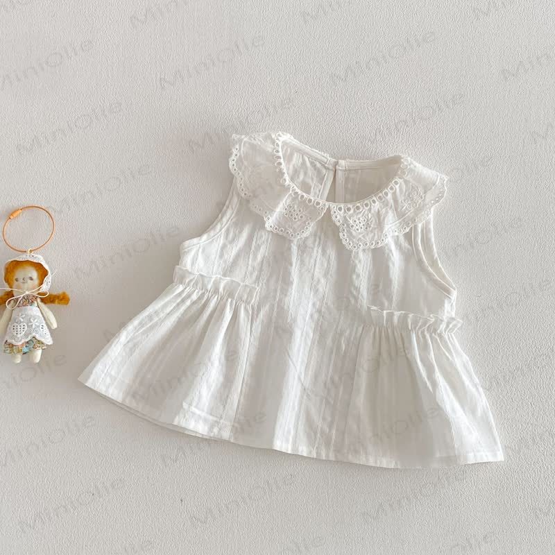 Baby Toddler Girls Cotton Lace Tank Top or Leopard Print Pants - White - 4-5T - image 2