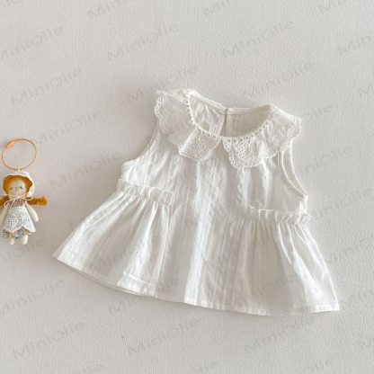 Baby Toddler Girls Cotton Lace Tank Top or Leopard Print Pants - White - 4-5T - image 2