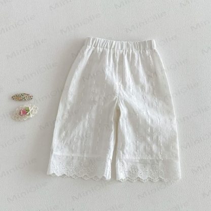 Baby Toddler Girls Cherry Print Puff Sleeve Top or Lace Solid White Pants - White - 4-5T - image 4