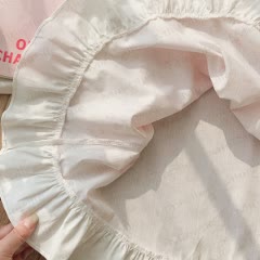 Toddler Girl Cotton Pink Striped Bows Print Dress - image 6