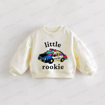 LITTLE ROOKIE Baby Toddler Car Cream Sweatshirt - Cream - 3-5T - image 1