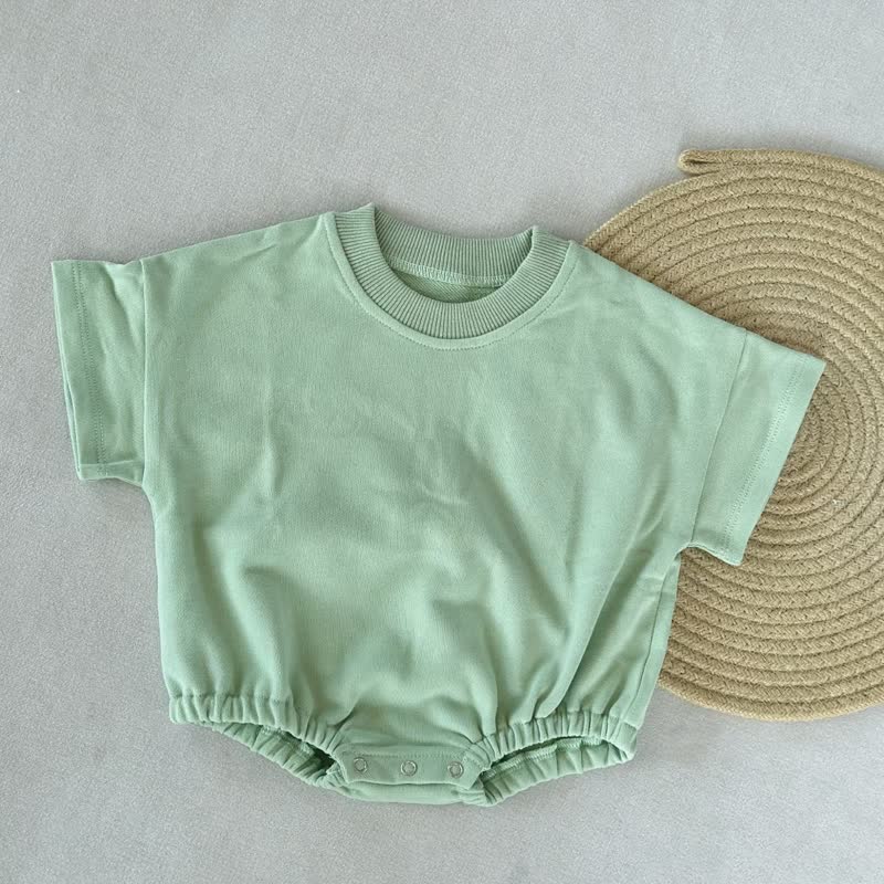 Baby Loose Solid Color Comfort Bodysuit - Light Green - 18-24M - image 15