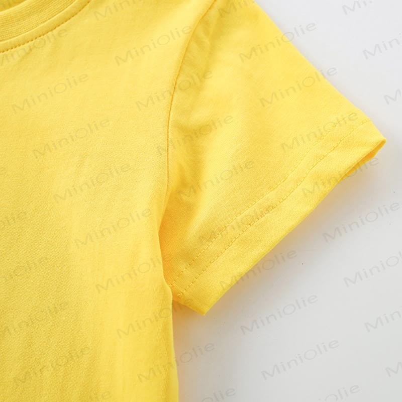 Toddler Boy Yellow Excavator Towel Embroidery Tee - image 4
