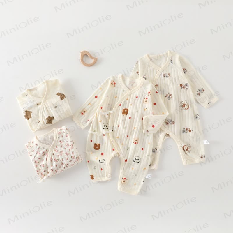Baby White Cotton Romper - image 1