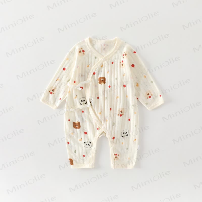 Baby White Cotton Romper - Fruit - 3-6M - image 5