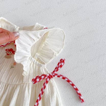 Baby Toddler Girl Bow Tank Top or Sleeveless Dress or Plaid Pants - image 6