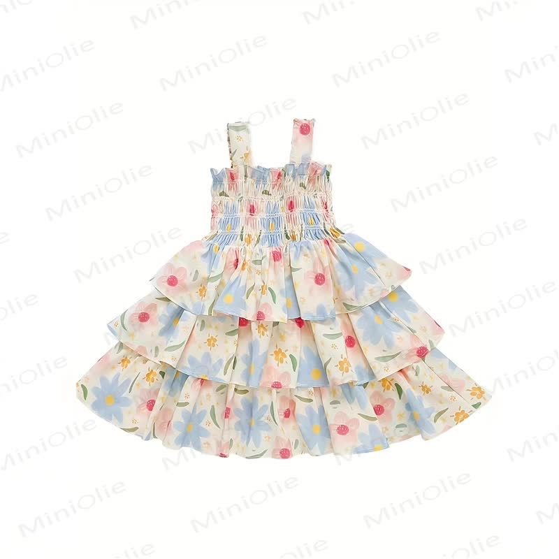 Toddler Girls Summer Floral Print Sleeveless Dress - image 5