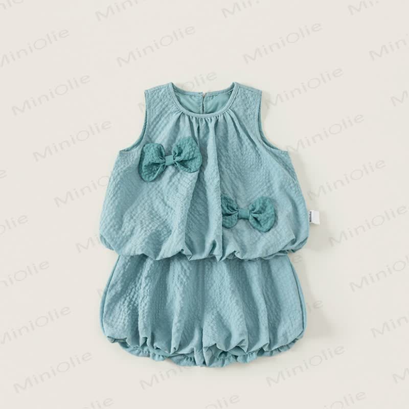 Toddler Girl Light Blue Sleeveless Top and Shorts Set - Blue - 8-9T - image 1