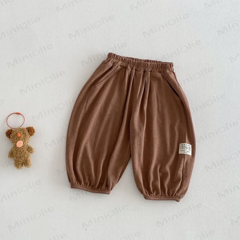 Baby Toddler Cotton Bear and Fruit Print Pants - Coffee - 4-5T - image 2