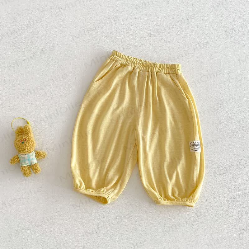 Baby Toddler Cotton Bear and Fruit Print Pants - Yellow - 4-5T - image 3