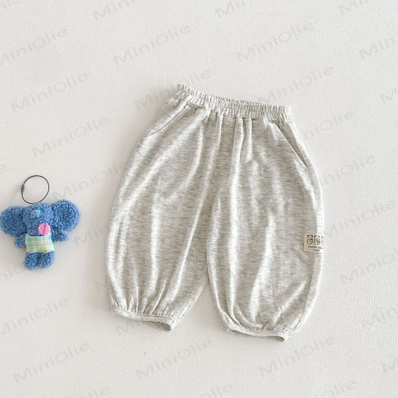 Baby Toddler Cotton Bear and Fruit Print Pants - Grey - 4-5T - image 5