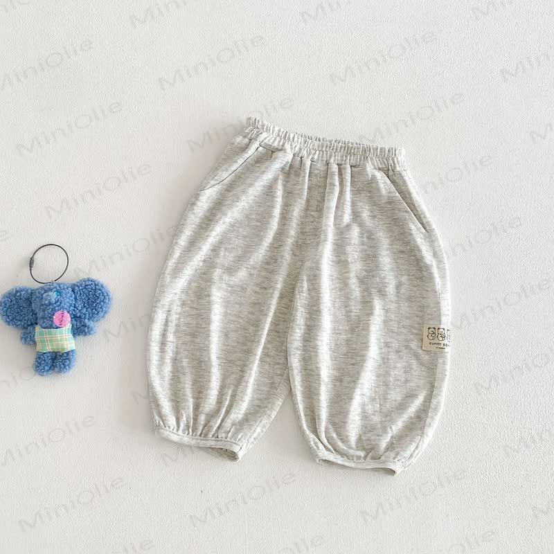 Baby Toddler Cotton Bear and Fruit Print Pants - Grey - 4-5T - image 5