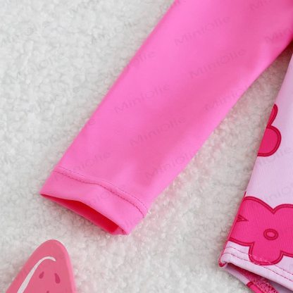 Baby Pink Floral Zipped Swimsuit - image 4