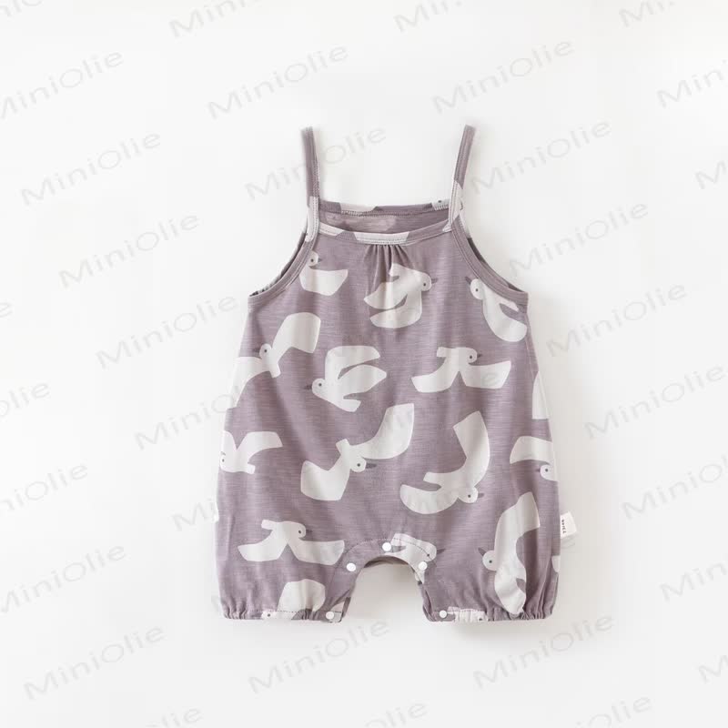 Baby Soft Suspender Romper - Seagull - 3-4T - image 2