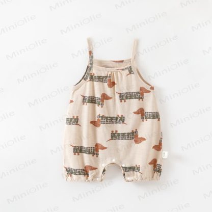Baby Soft Suspender Romper - Dachshund - 3-4T - image 6