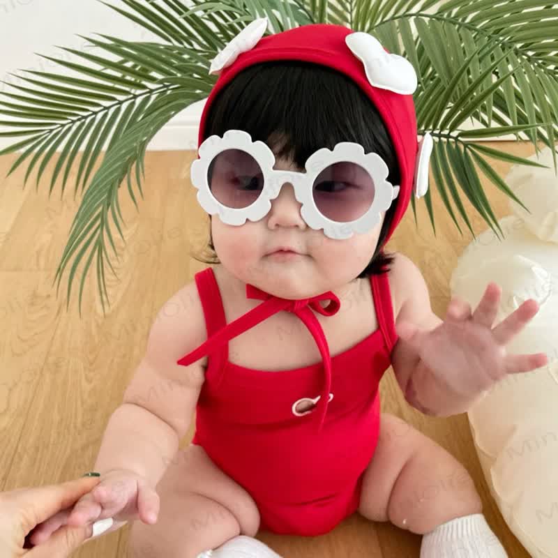 Baby Heart Swimsuit with Hat - image 5