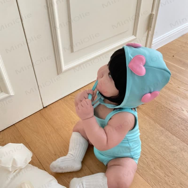 Baby Heart Swimsuit with Hat - image 9