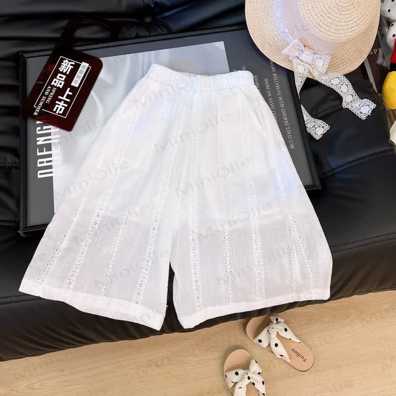 Toddler Girl Gingham Lace Bow Tank Top and Pants Set - image 4