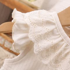 Baby Lace Ruffle Collar Sleeveless Romper - image 4