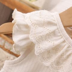 Baby Lace Ruffle Collar Sleeveless Romper - image 4